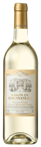 Вино Baron de Lirondeau белое полусладкое 0,75л 10,5%