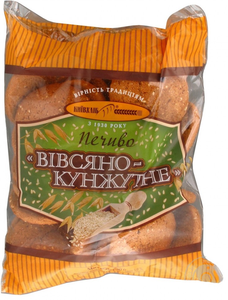 Печенье Київхліб овсяно-кунжутное 400г