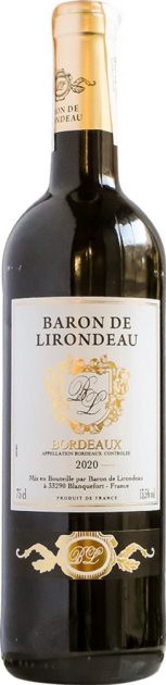 Вино Baron de Lirondeau Bordeaux белое сухое 0.75 л 13,5%