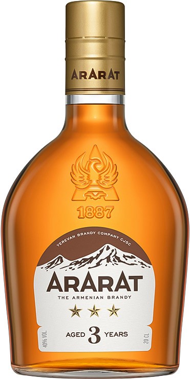 Бренди Ararat 3 года выдержки 40% 0,2л
