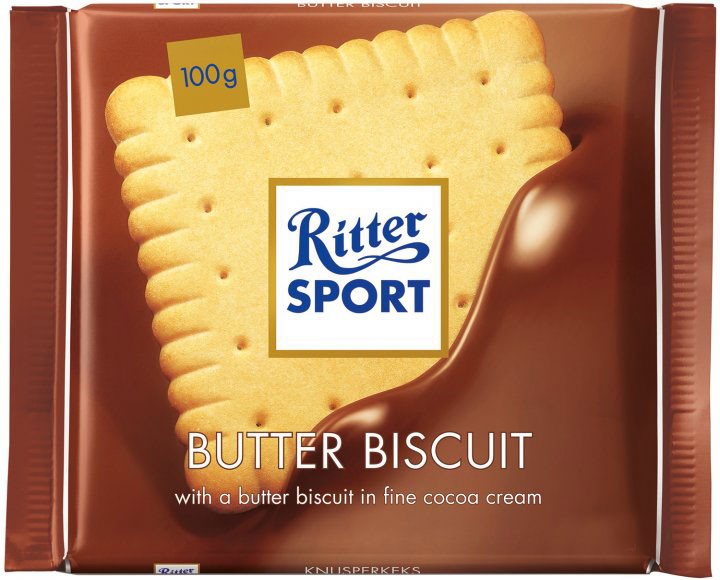 Шоколад Ritter Sport молочний з начинкою із вершкового печива 100 г