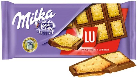 Шоколад молочный с печеньем Lu Milka 87г