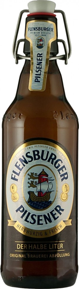 Пиво светлое Flensburger Pilsener 4,8% 0,5л