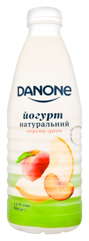 Йогурт Danone персик-диня 1,5% 800г