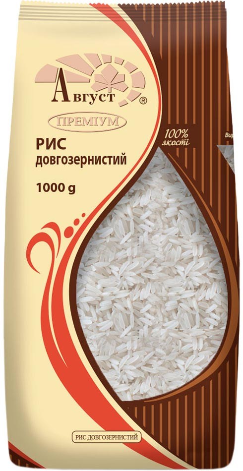 Рис длиннозернистый Август Премиум 1 кг