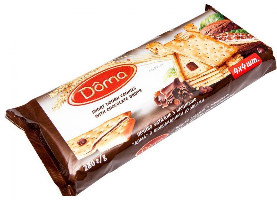 Печенье Doma с шоколадом 280 г