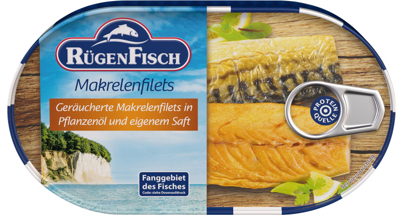 Копченое филе скумбрии Rugen Fisch в растительном масле 200г