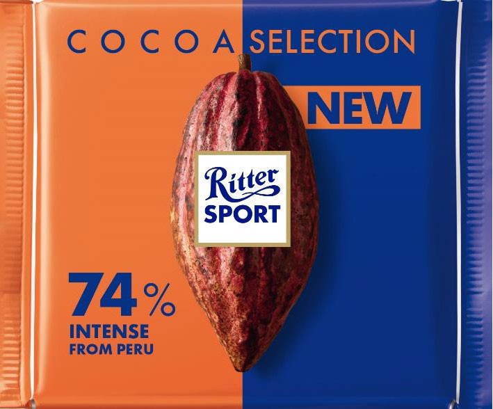 Шоколад Ritter Sport насыщенный темный 74% какао 100 г