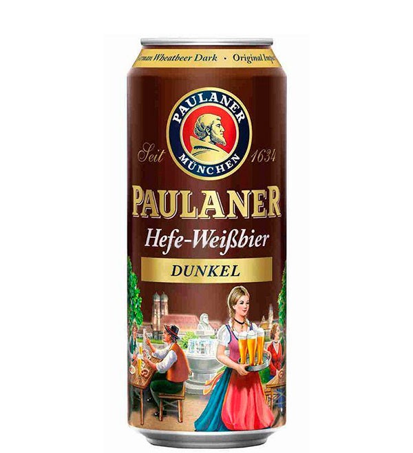 Пиво Paulaner Hefe-Weissbier Dunkel н/ф 0,5л ж/б