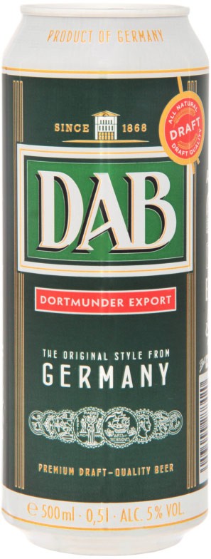 Пиво DAB світле ж/б 0.5 л 5% 