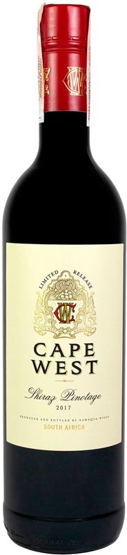 Вино Cape West Shiraz Pinotage красное сухое 14% 0,75л