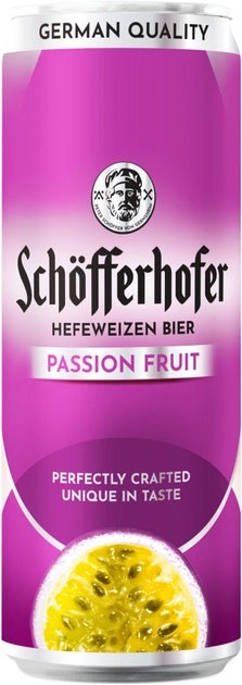 Пиво с соком Schofferhofer Passion Fruit светлое нефильтрованное 2.5% 0.33л