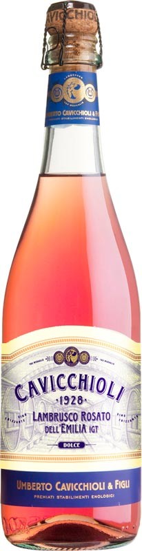 Вино игристое GIV Cavicchioli Lambrusco Emilia розовое полусладкое 7.5% 0.75 л