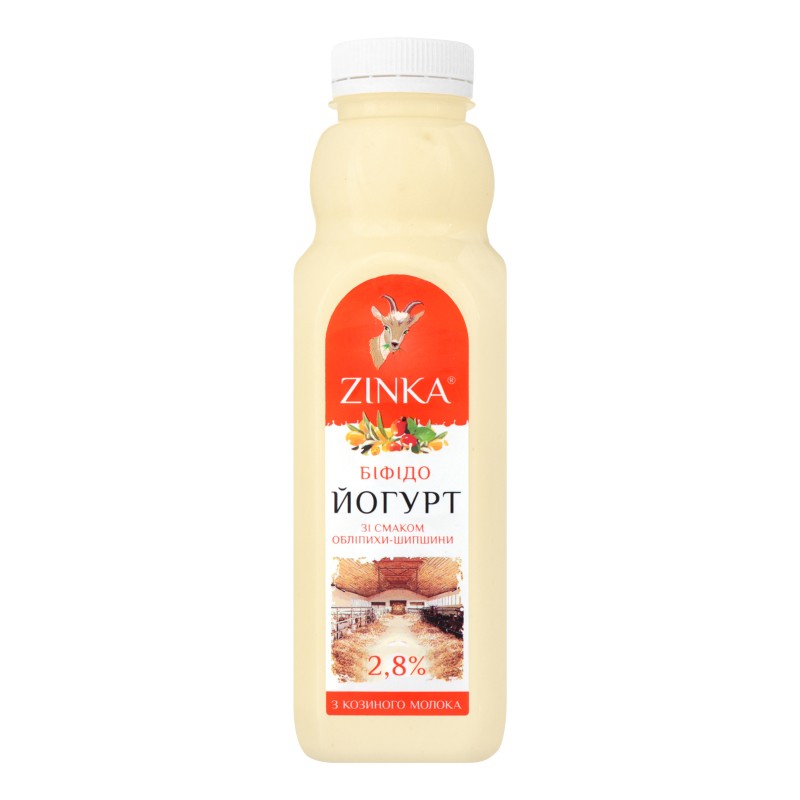 Йогурт з козячого молока зі смаком обліпихи і шипшини Zinka 2,8%