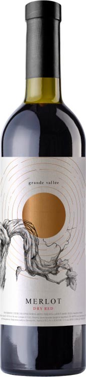 Вино Grande Vallee Мерло червоне сухе 9.5-14% 0.75 л