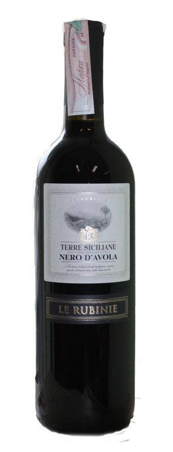 Вино Le Rubinie Nero D`Avola Terre Siciliane IGT красное сухое 0,75л 12,5%