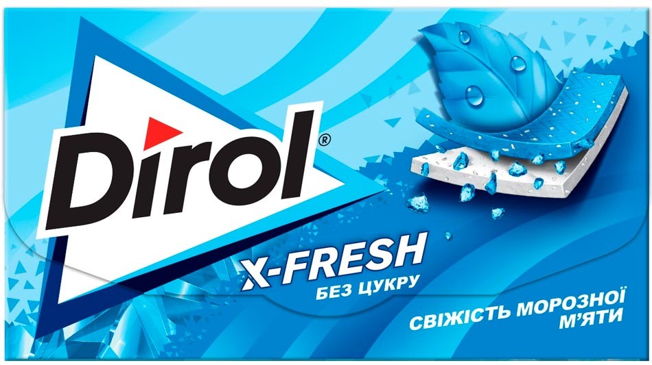 Жевательная резинка Dirol Х-Fresh свежесть морозной мяты 13.5 г