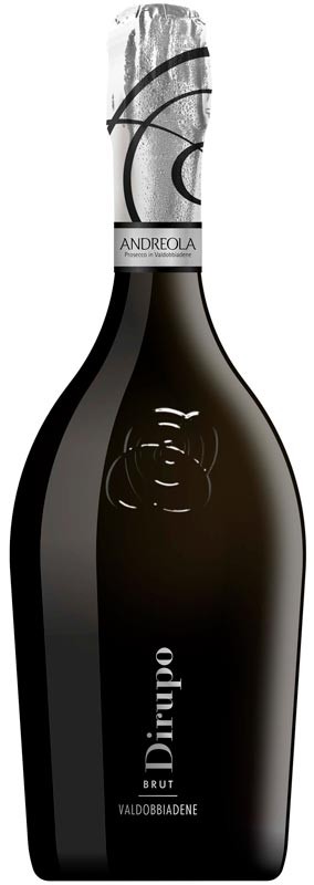 Вино ігристе Dirupo Valdobbiadene Prosecco Superiore Brut DOCG сухе біле 11,5% 0,75л