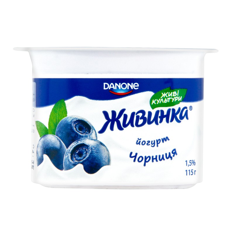 Йогурт Danone Черника 1,5% 800г