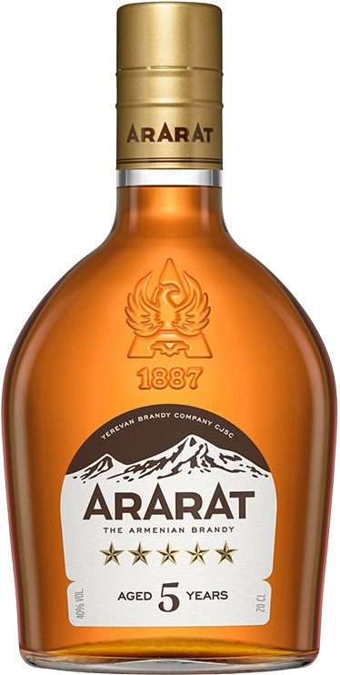 Бренди Ararat 5 лет выдержки 40% 0,2л