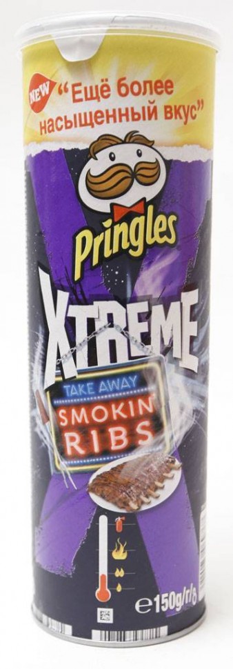 Чипсы Pringles Extrim "Smokin Ribs" (копченые ребрышки) 150 г