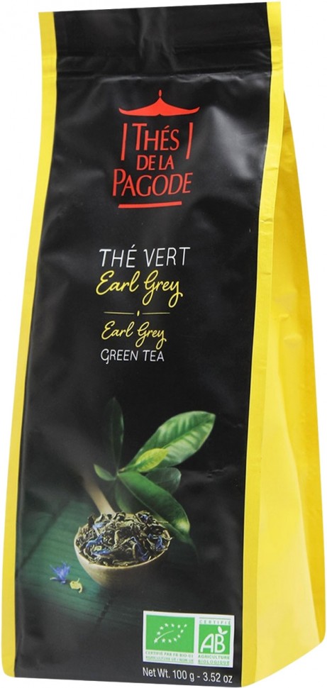 Чай органічний зелений Th? de la Pagode EarlGrey 100г