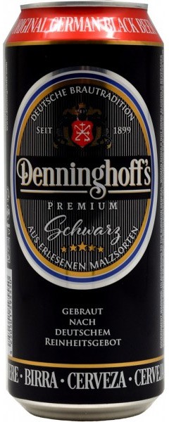 Пиво темное Denninghoff's Schwarz ж/б 4.9% 0.5л