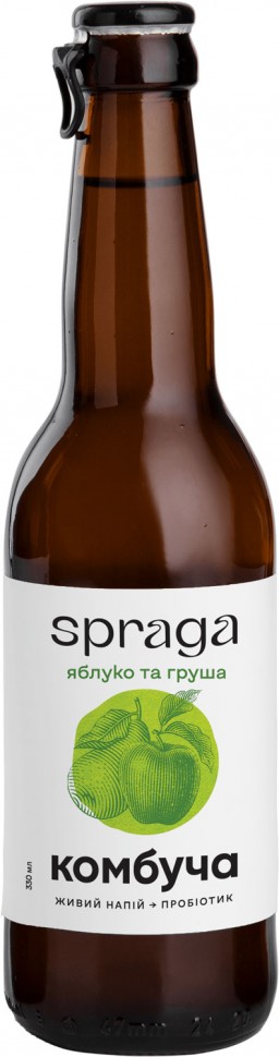 Напиток Spraga Комбуча Яблоко и груша 0,33л