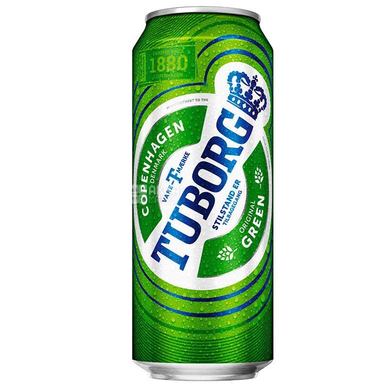 Пиво светлое Tuborg Green 0,5л ж/б