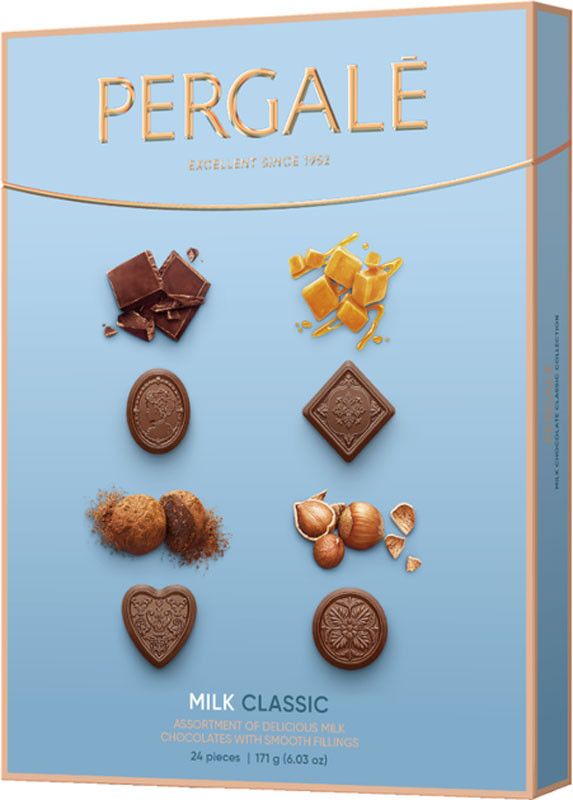 Цукерки Pergale Gold Classic з молочним шоколадом 171 г