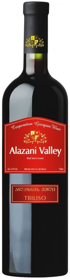 Вино Tbiliso Alazani Valley червоне напівсолодке 11% 0,75 л