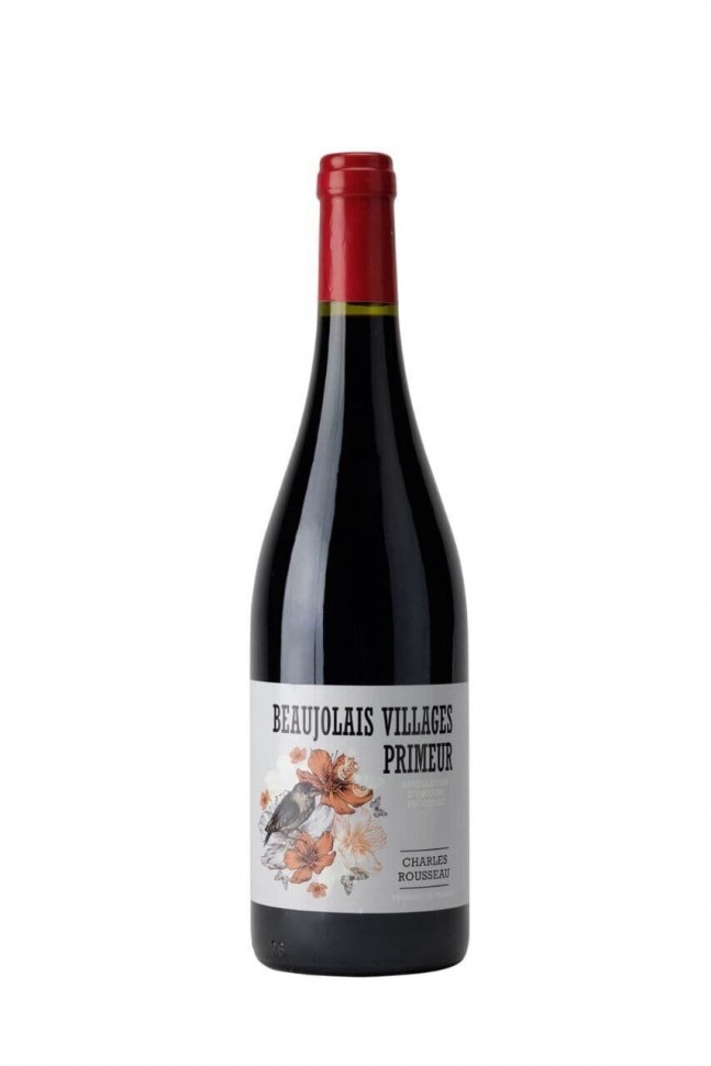 Вино Charles Rousseau Primeur Beaujolais Villages Nouveau 2021 червоне сухе 13% 0,75л