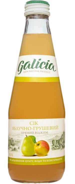 Сок Galicia яблочно-грушевый 0,3л