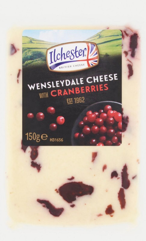 Сыр Ilchester Wensleydale английский с клюквой 43% 150 г