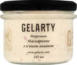Морозиво Маскарпоне з п'яною вишнею Gelarty 235мл