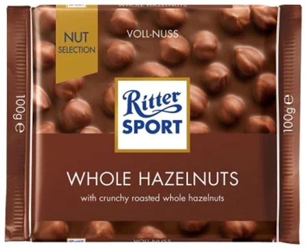 Шоколад Ritter Sport Nut Selection молочний з цільними лісовими горіхами 100 г