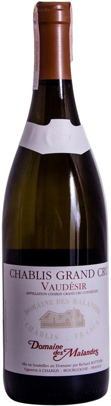Вино Domaine des Malandes Chablis Grand CRU Vaudesir сухое белое 13% 0,75л