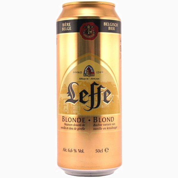 Пиво светлое Leffe Blonde 6,4% 0,5л ж/б