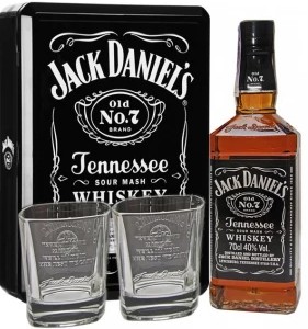 Виски Jack Daniels + 2 бокала 0,7л