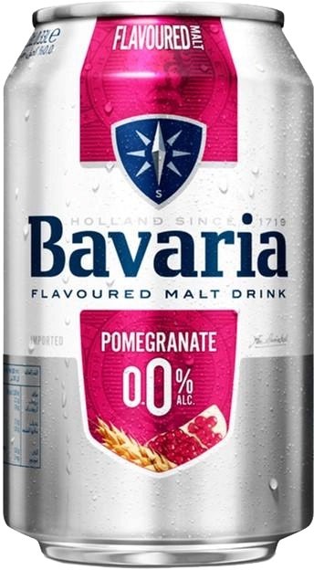 Пиво Bavaria Malt Pomegranate безалкогольное светлое фильтрованное 0% 0,33л