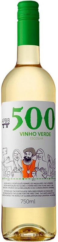 Вино 500 Vinho Verde белое полусухое 8.5% 0.75 л