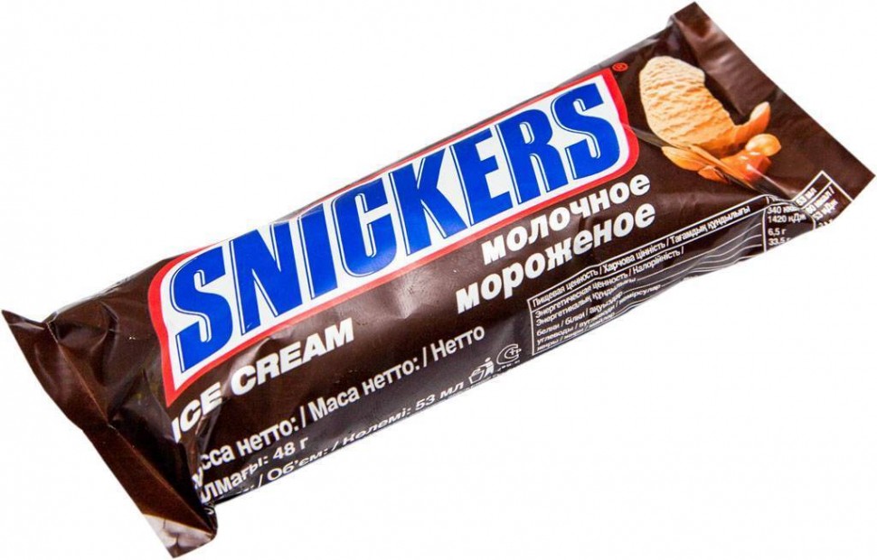Мороженое-батончик Snickers 48 г