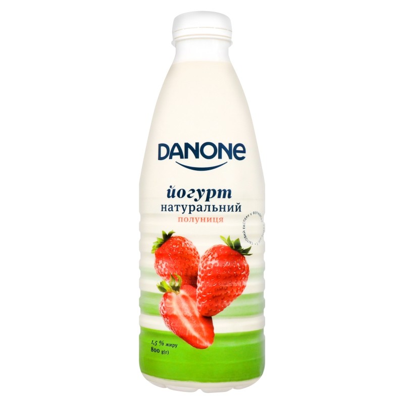 Йогурт Danone Клубника 1,5% 800г