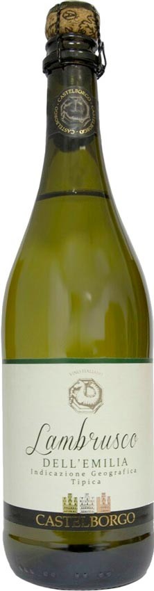 Вино ігристе Vinicola Decordi Castelborgo Lambrusco Dell'emilia біле напівсухе 8% 0.75 л