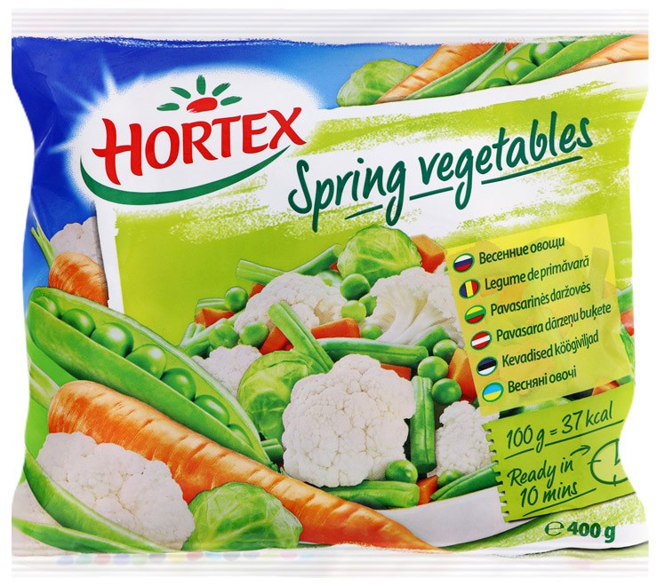 Овощная смесь Hortex "Весенние овощи" замороженная 400г