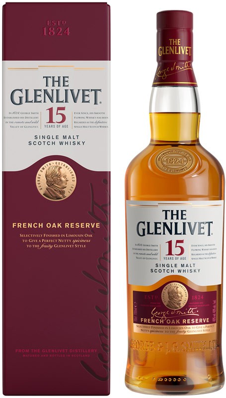 Виски The Glenlivet 15 лет выдержки 40% 0.7 л