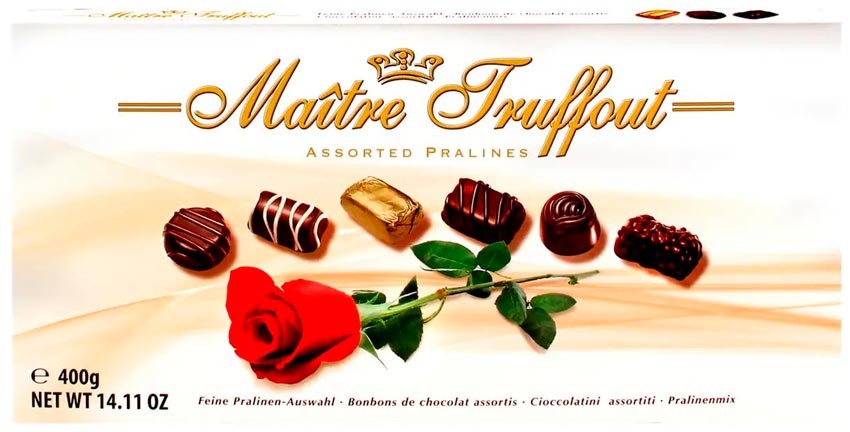 Шоколадні цукерки Maitre Truffout Assorted Pralines 400 г