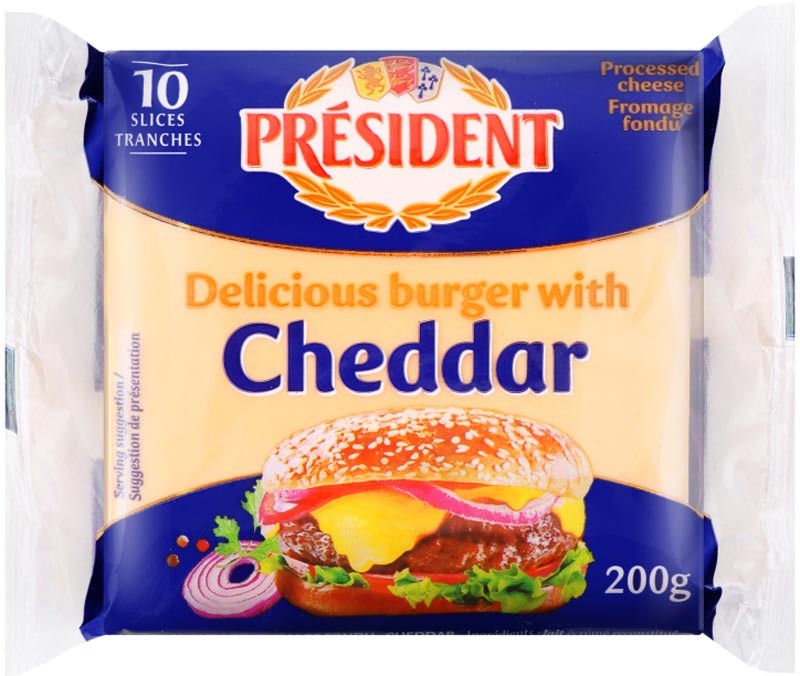Сыр President Cheddar 40% 200 г