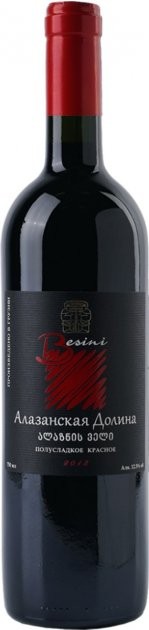 Вино Besini Алазанская долина красное полусладкое 12% 0,75л