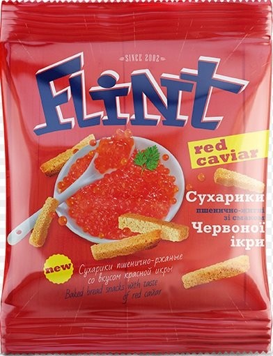 Сухарики Flint Красная икра 80 г